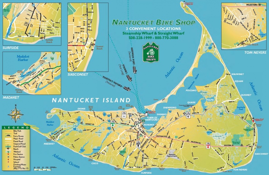 best bike routes on Nantucket Island